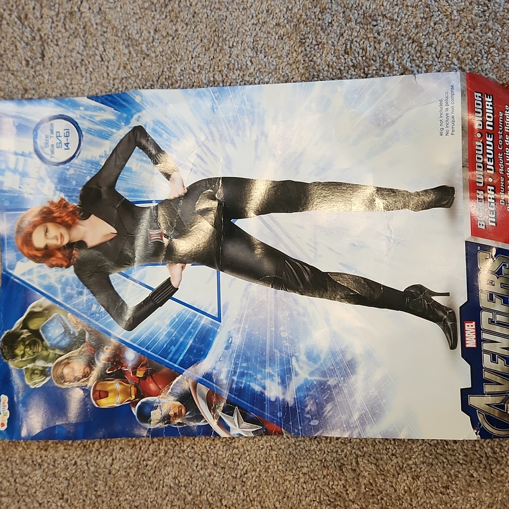 Black widow halloween costume, size S/P 4/6